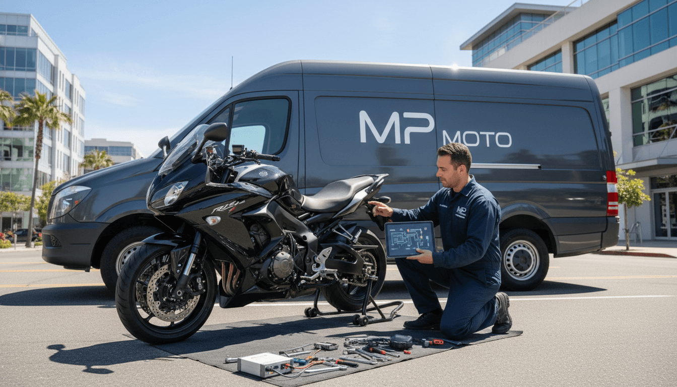 MP Moto mobile repair service ready to service motorcycle